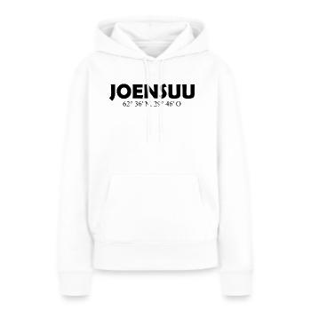 Joensuu - Finland - Coordinates - Longitude Latitu - Frauen Premium Bio Hoodie - Weiß - Vorne - Julia (174cm)
