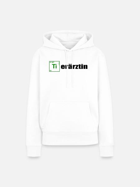 Tierärztin black - Frauen Premium Bio Hoodie - Weiß