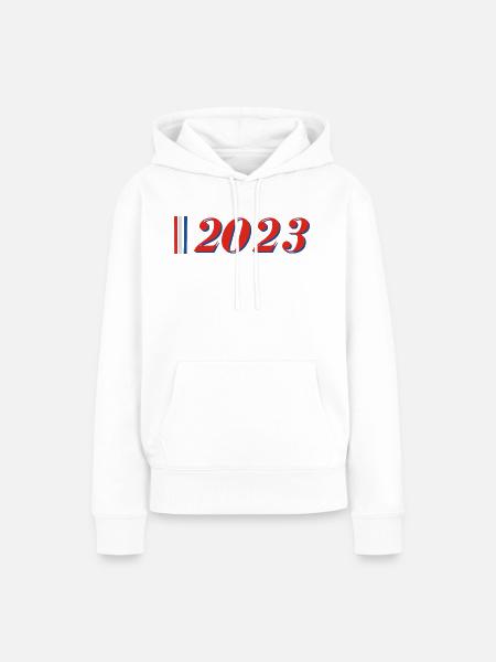 Jahr 2023 - Frauen Premium Bio Hoodie - Weiß