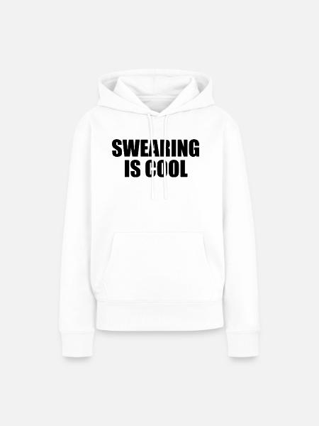Fluchen ist cool - Frauen Premium Bio Hoodie - Weiß