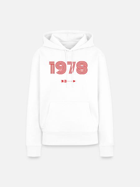Jahrgang 1978 - Frauen Premium Bio Hoodie - Weiß