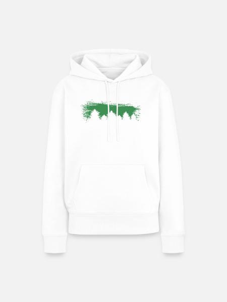 Wald Natur Baum Holz - Frauen Premium Bio Hoodie - Weiß