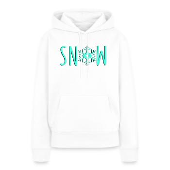 schneeflocke snow - Frauen Premium Bio Hoodie - Weiß - Vorne - Julia (174cm)