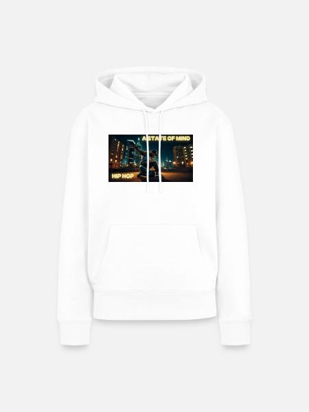 HIP HOP - EINE GEMÜTSHALTUNG - Frauen Premium Bio Hoodie - Weiß