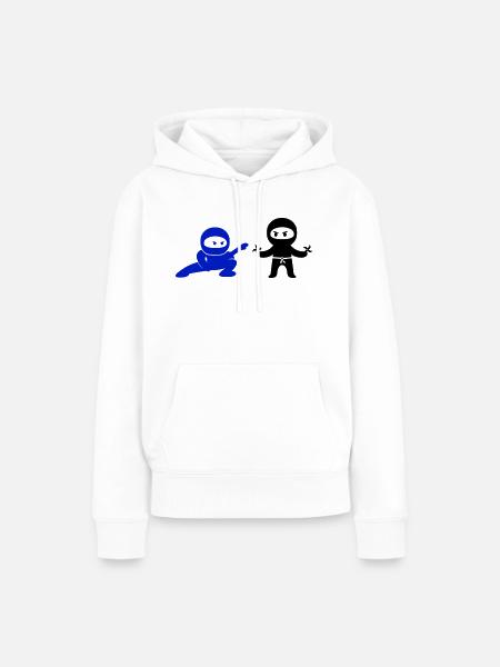 ninjas - Frauen Premium Bio Hoodie - Weiß