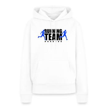 Équipe de course à pied - Sweat à capuche Premium bio Femme - blanc - Devant - Julia (174cm)