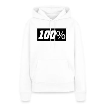 100 - Sweat à capuche Premium bio Femme - blanc - Devant - Julia (174cm)
