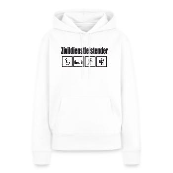 Zivildienstleistender - Sweat à capuche Premium bio Femme - blanc - Devant - Julia (174cm)