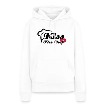 Kiss The Chef - Frauen Premium Bio Hoodie - Weiß - Vorne - Julia (174cm)