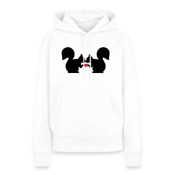 Ecureuil - Sweat à capuche Premium bio Femme - blanc - Devant - Julia (174cm)