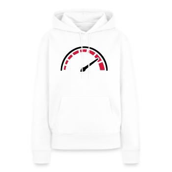 Compteur vitesse - Sweat à capuche Premium bio Femme - blanc - Devant - Julia (174cm)
