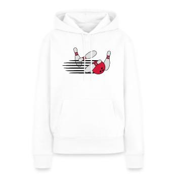 Fast Bowling Throw - Sweat à capuche Premium bio Femme - blanc - Devant - Julia (174cm)