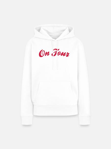 on tour - Frauen Premium Bio Hoodie - Weiß