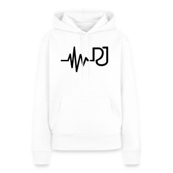 DJ - Sweat à capuche Premium bio Femme - blanc - Devant - Julia (174cm)