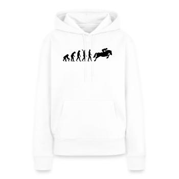 Évolution Jumping - Sweat à capuche Premium bio Femme - blanc - Devant - Julia (174cm)