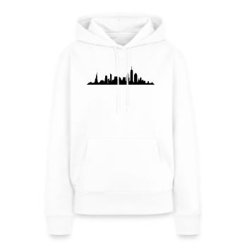 Skyline New York - Frauen Premium Bio Hoodie - Weiß - Vorne - Julia (174cm)