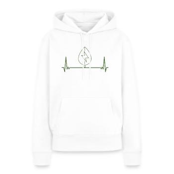 ECG Cadeau Énergies renouvelables - Sweat à capuche Premium bio Femme - blanc - Devant - Julia (174cm)