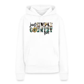 Musique country Rural Landei Country Musicien Maman - Sweat à capuche Premium bio Femme - blanc - Devant - Julia (174cm)