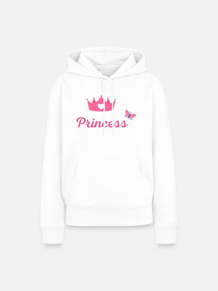 Princess - Frauen Premium Bio Hoodie - Weiß