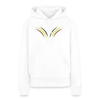 krallen belgien - Frauen Premium Bio Hoodie - Weiß - Vorne - Julia (174cm)