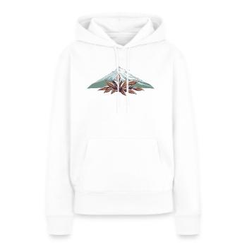 Tabac - Sweat à capuche Premium bio Femme - blanc - Devant - Julia (174cm)