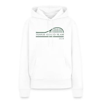 Vintage-Tennis, perfektes Tennisbekleidungsgeschenk - Frauen Premium Bio Hoodie - Weiß - Vorne - Julia (174cm)
