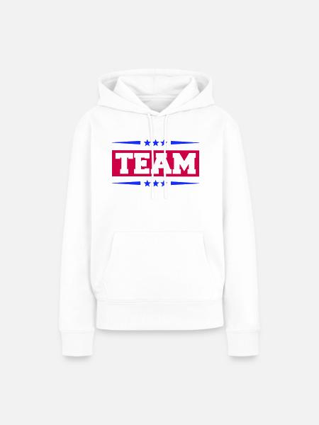 team - Frauen Premium Bio Hoodie - Weiß