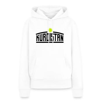 Kurdistan - Sweat à capuche Premium bio Femme - blanc - Devant - Julia (174cm)
