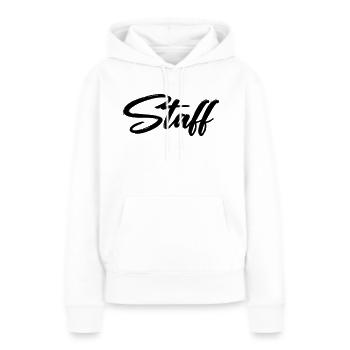 staff - Frauen Premium Bio Hoodie - Weiß - Vorne - Julia (174cm)