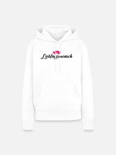 Lieblingsmensch - Frauen Premium Bio Hoodie - Weiß
