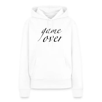game over - Frauen Premium Bio Hoodie - Weiß - Vorne - Julia (174cm)