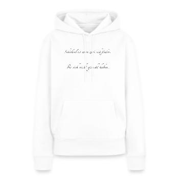 Schicksal - Frauen Premium Bio Hoodie - Weiß - Vorne - Julia (174cm)