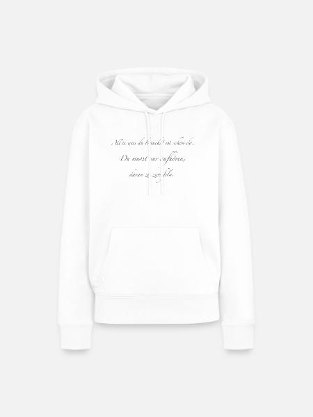 alles was du brauchst - Frauen Premium Bio Hoodie - Weiß