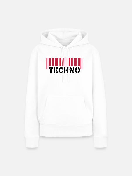 Techno__V002 - Frauen Premium Bio Hoodie - Weiß