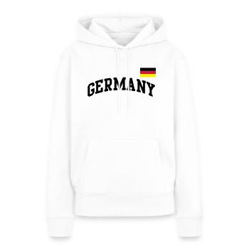 Deutschland Flagge - Germany-BRD-Fahne-Flagge - Frauen Premium Bio Hoodie - Weiß - Vorne - Julia (174cm)