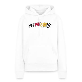 Fußball EM - Frauen Premium Bio Hoodie - Weiß - Vorne - Julia (174cm)