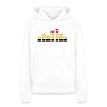 audio - Sweat à capuche Premium bio Femme - blanc - Devant - Julia (174cm)
