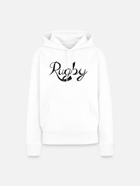 Ein Rugby- - Frauen Premium Bio Hoodie - Weiß