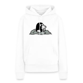 Taupe - Sweat à capuche Premium bio Femme - blanc - Devant - Julia (174cm)