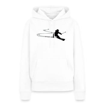 Skifahrer Spur - Frauen Premium Bio Hoodie - Weiß - Vorne - Julia (174cm)