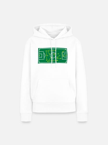 spielfeld - Frauen Premium Bio Hoodie - Weiß