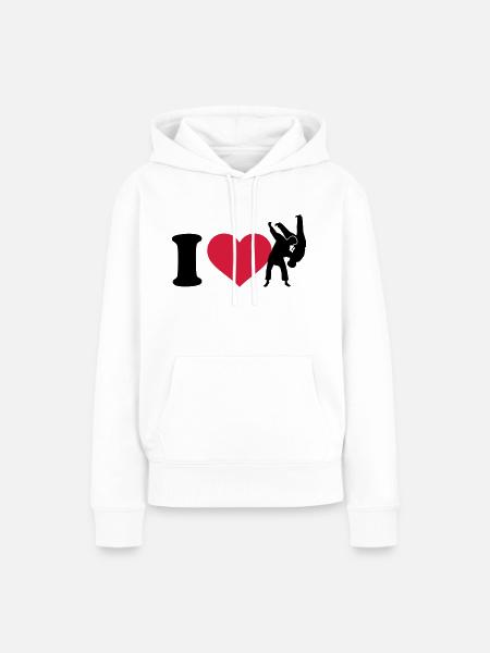 Judo - Frauen Premium Bio Hoodie - Weiß