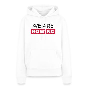 Aviron Rameur Sport Barreur Rowing - Sweat à capuche Premium bio Femme - blanc - Devant - Julia (174cm)