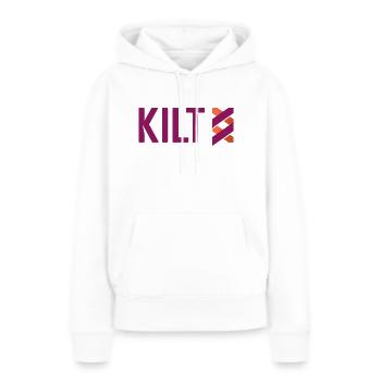 KILT Crypto Credentials for Web 3.0 Blockchain BTC - Sweat à capuche Premium bio Femme - blanc - Devant - Julia (174cm)
