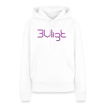 SMS chat langue fortifications anglais trois 3 trois - Sweat à capuche Premium bio Femme - blanc - Devant - Julia (174cm)