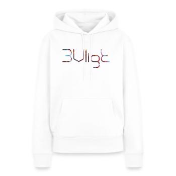 SMS chat langue fortifications anglais trois 3 trois - Sweat à capuche Premium bio Femme - blanc - Devant - Julia (174cm)