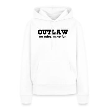 Hors-la-loi - Sweat à capuche Premium bio Femme - blanc - Devant - Julia (174cm)