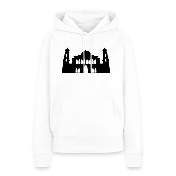 mosquée, silhouette - Sweat à capuche Premium bio Femme - blanc - Devant - Julia (174cm)