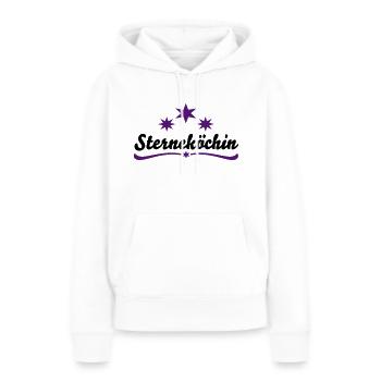 Tablier de cuisine chef étoilé - Sweat à capuche Premium bio Femme - blanc - Devant - Julia (174cm)