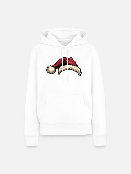 Weihnachtsmann Mütze - Frauen Premium Bio Hoodie - Weiß